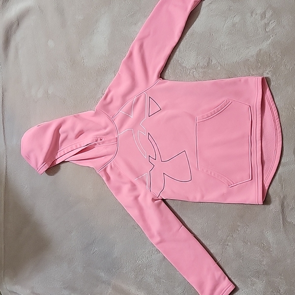 Under Armour Hoodie Sweatshirt Kangaroo Pocket Youth Girls Small - Picture 2 of 10